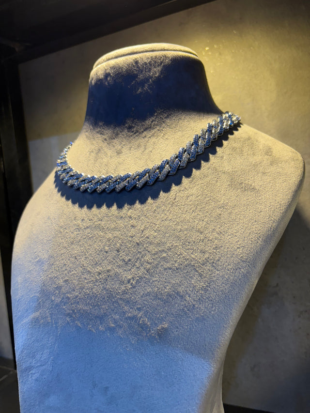 Midnight Frost Cuban Chain Necklace