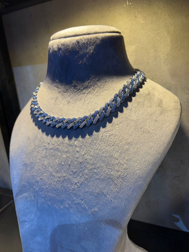 Midnight Frost Cuban Chain Necklace