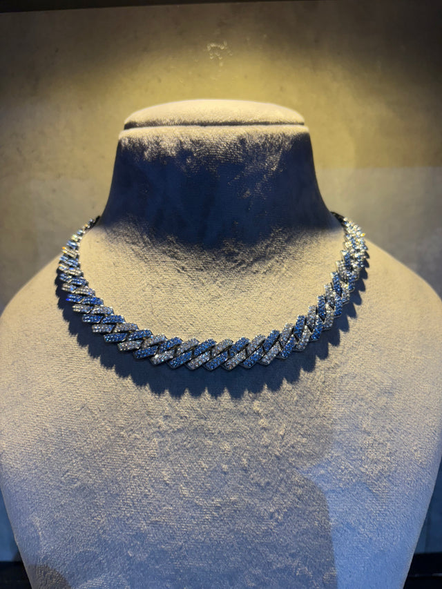 Midnight Frost Cuban Chain Necklace