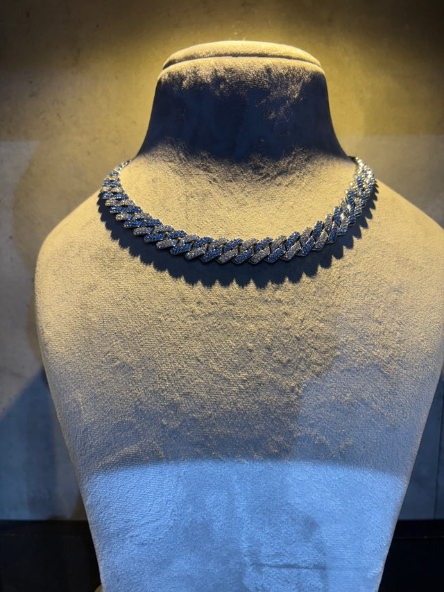 Midnight Frost Cuban Chain Necklace