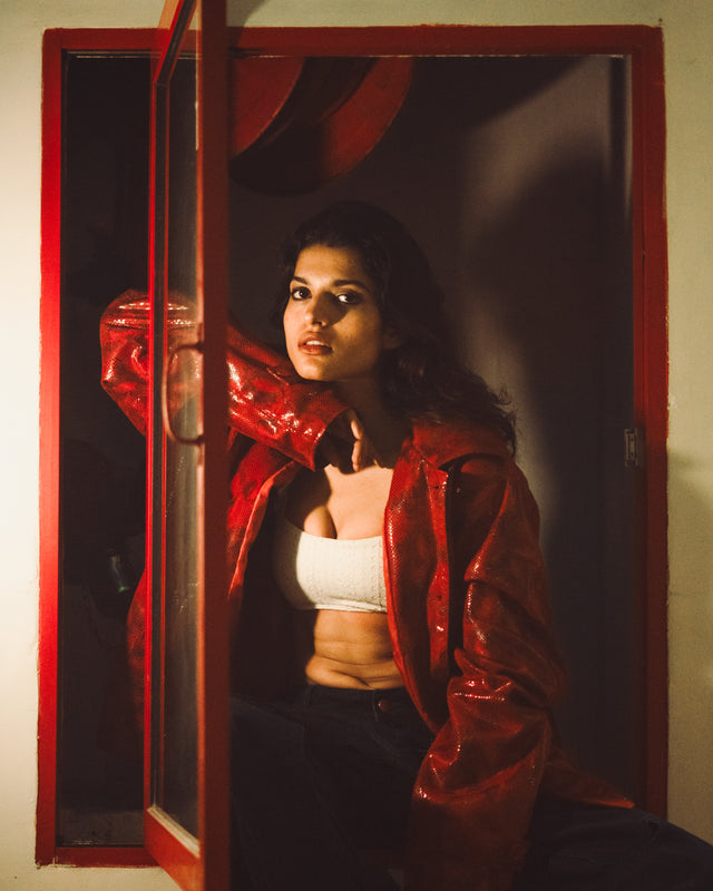 Crimson Viper Leather Jacket ( Unisex )