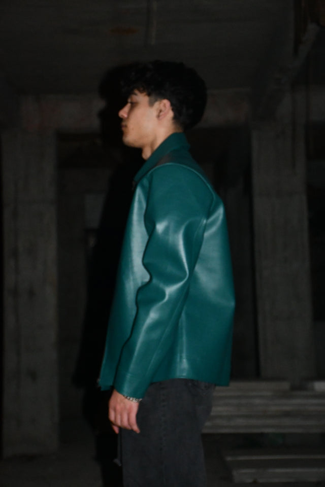 Verdant Croc Leather Jacket